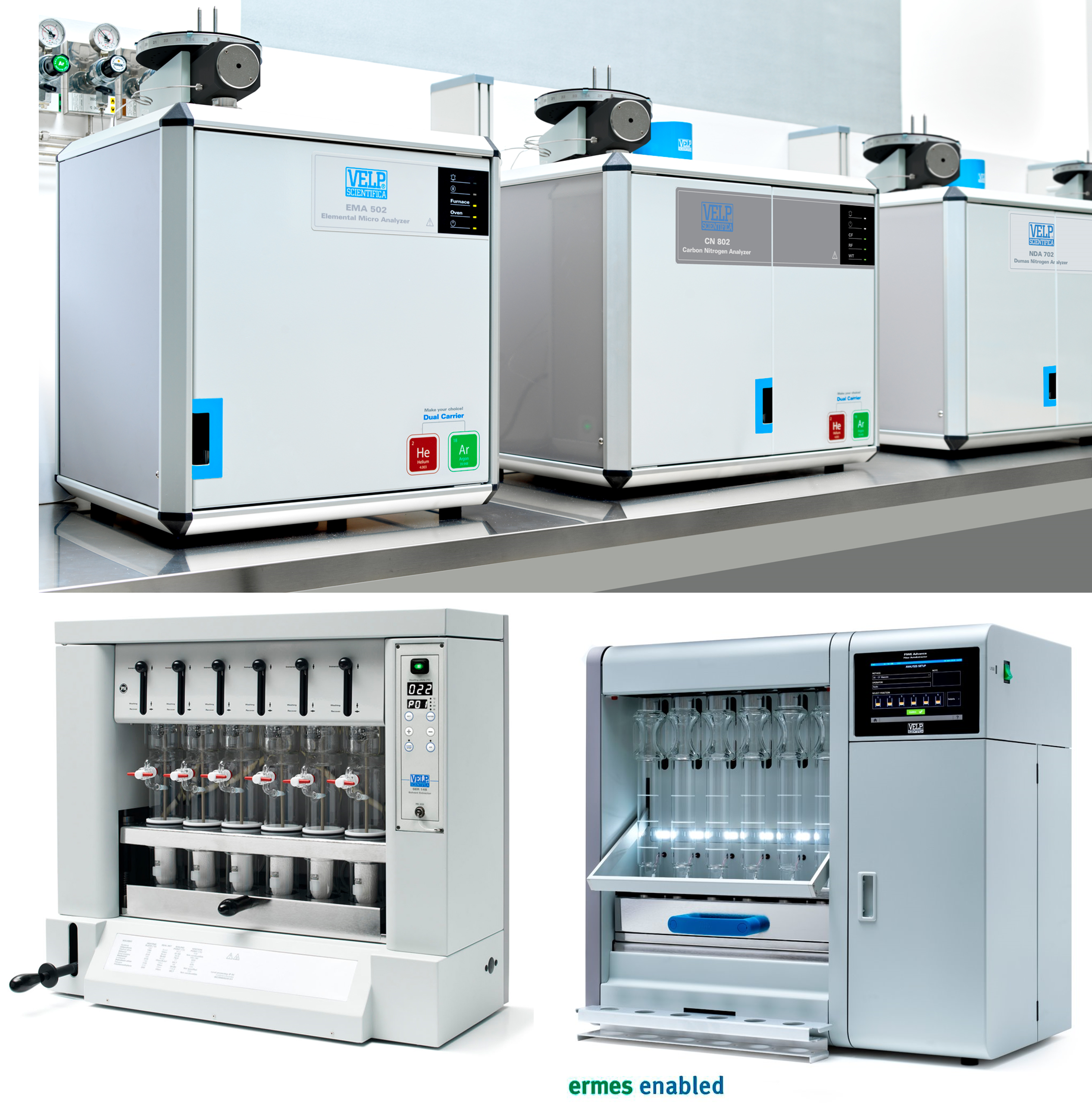 Elemental Analyzers, Velp Solvent Extractor, Velp Fiber Analyzer